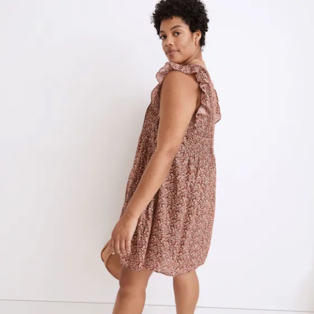 Madewell Pintuck Florentine Floral Mini Dress - Picture 2 of 11